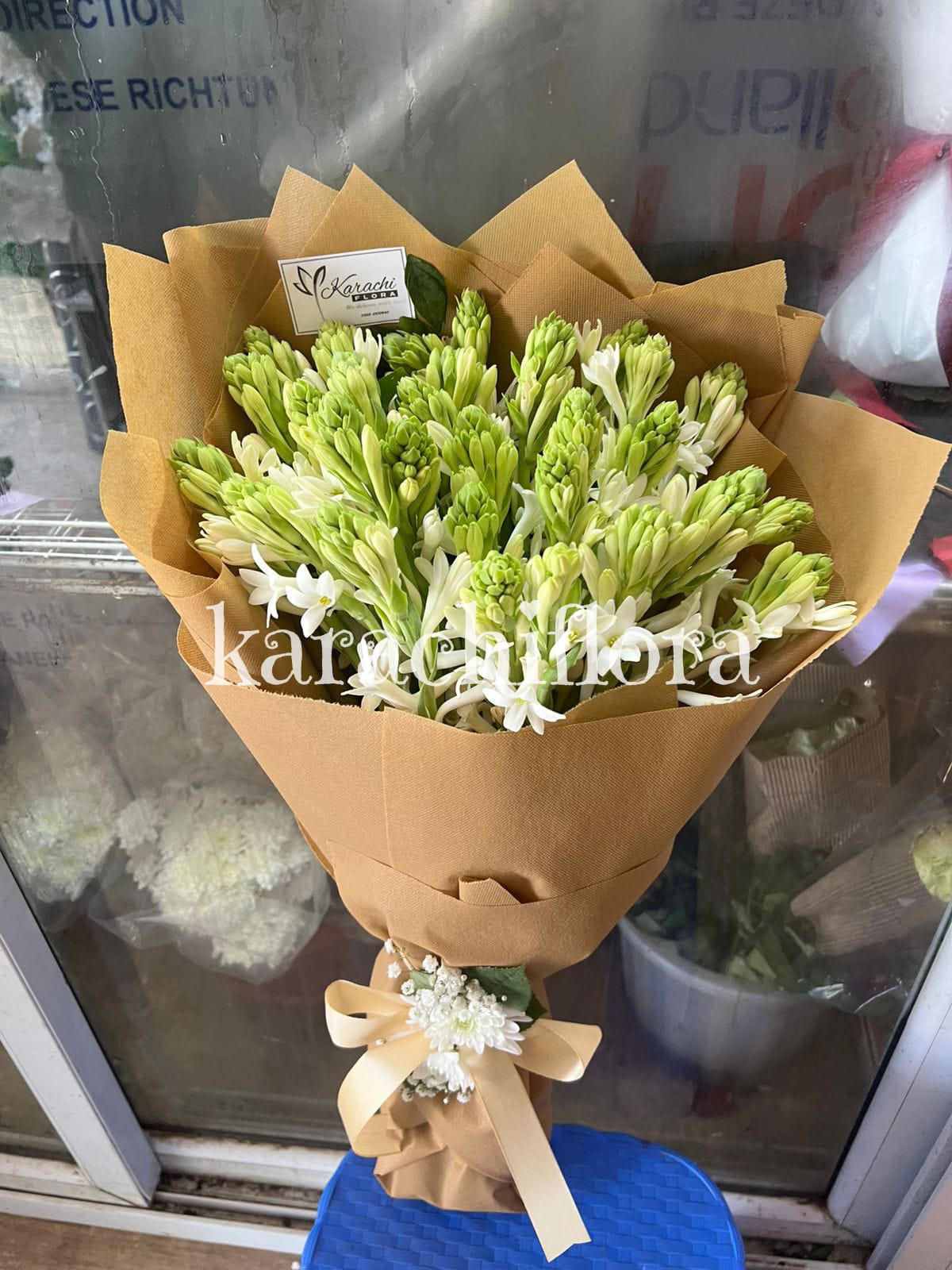 Pure White Tuberose Bouquet   KF177