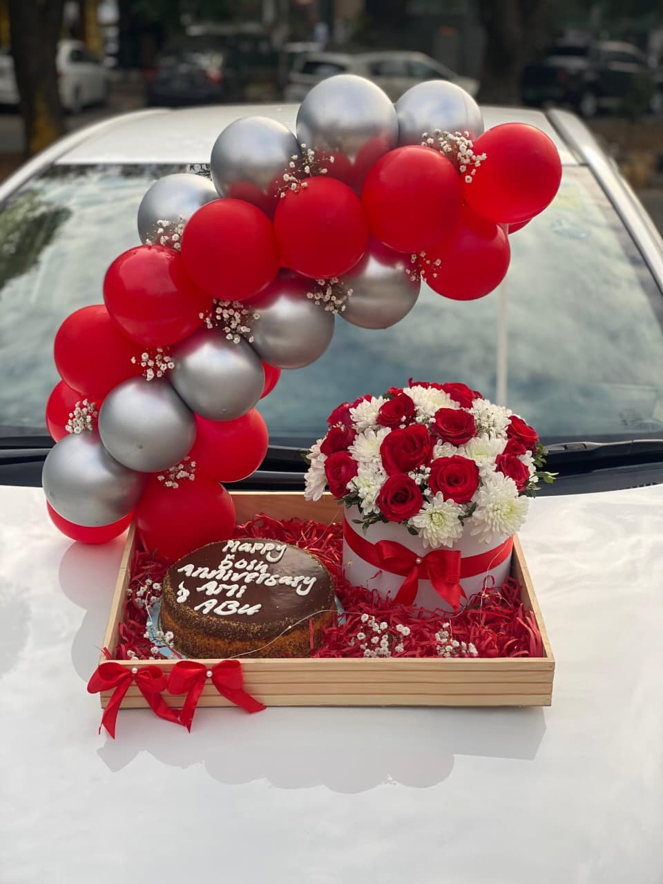 "The Ultimate Anniversary Surprise" Wooden Platter  KF 206