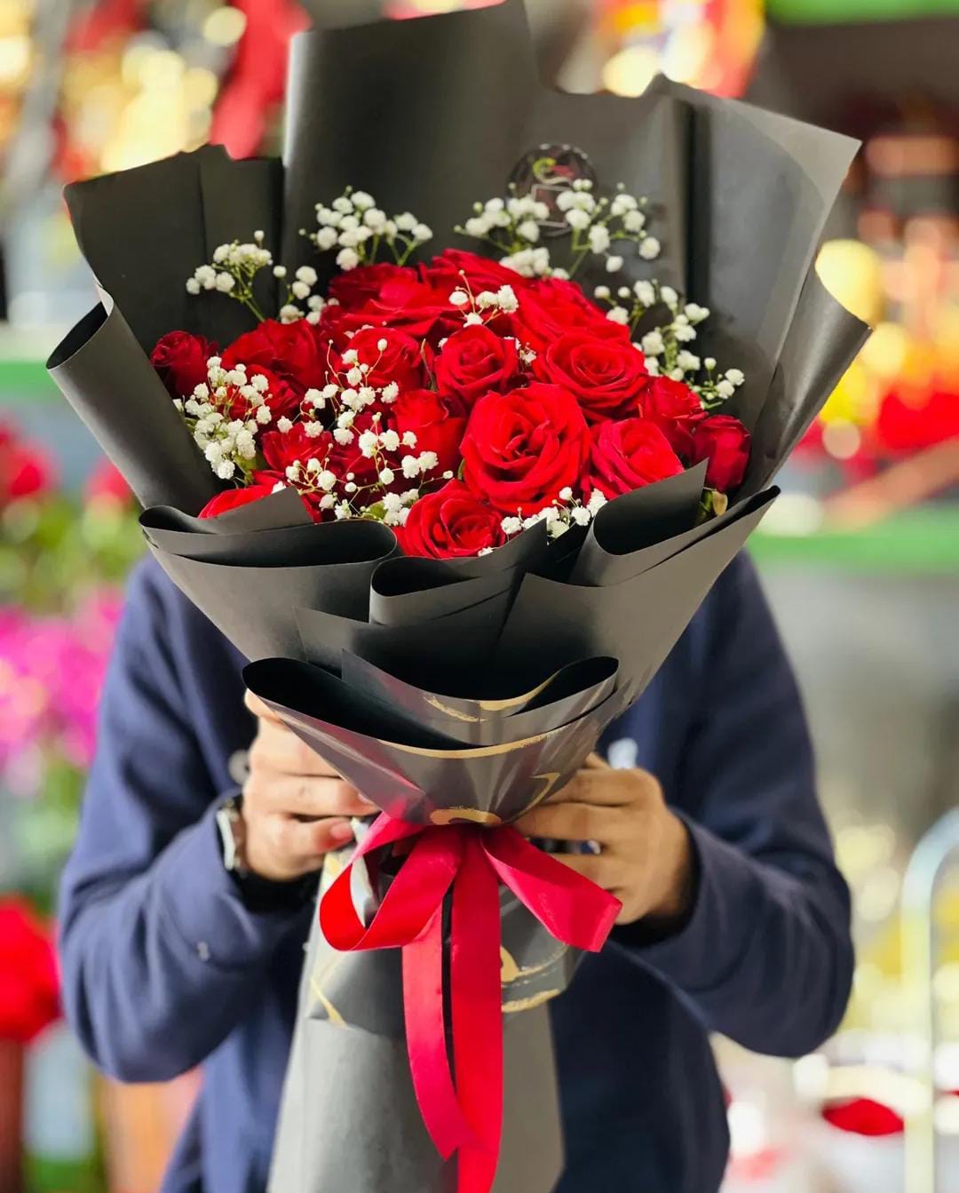 Luxury Two Dozen "Grand Gesture" Red Roses Bouquet  KF016