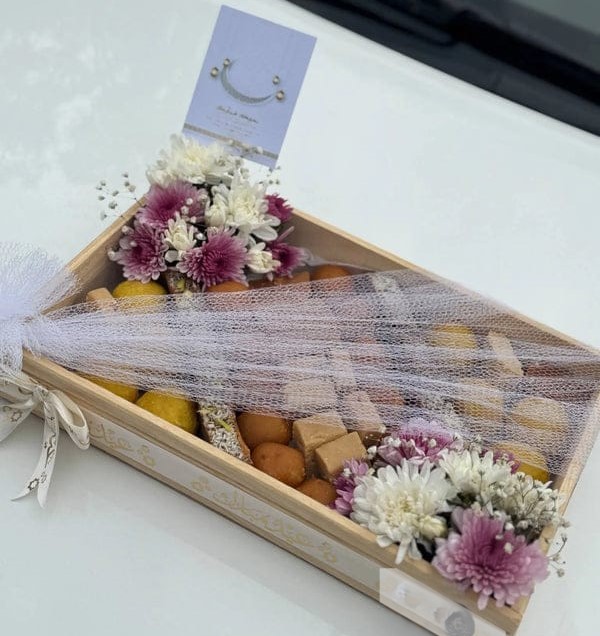 "The Elegant Bloom" Floral Mithai Platter KF 205
